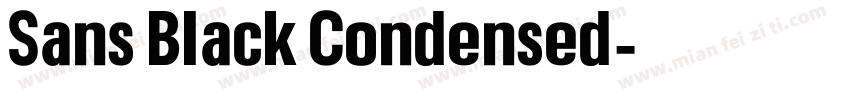Sans Black Condensed字体转换